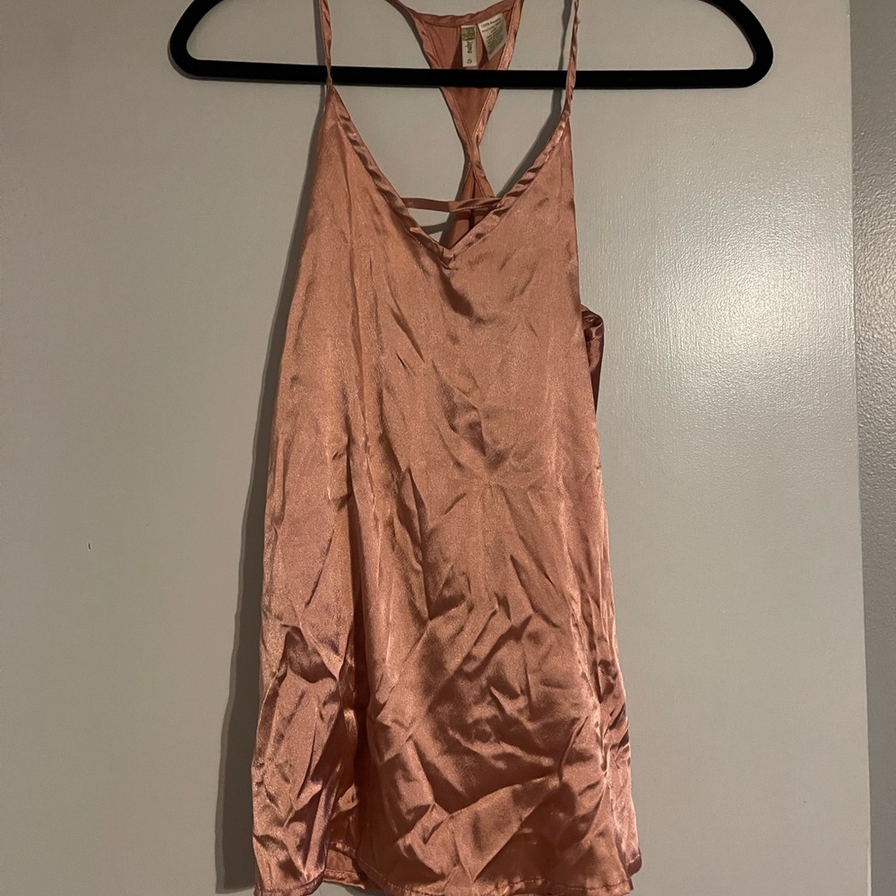 Silk Racerback Flowy Tank Top